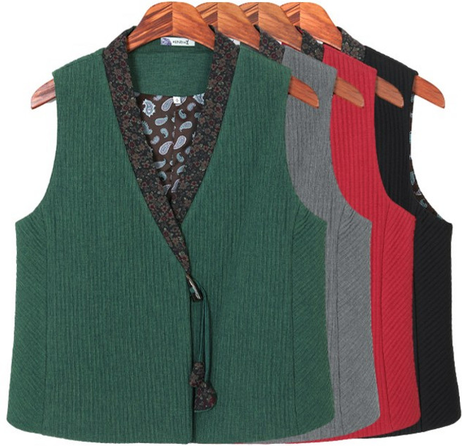 [아리랑의 봄] 잔꽃 배색 실키 누비 조끼