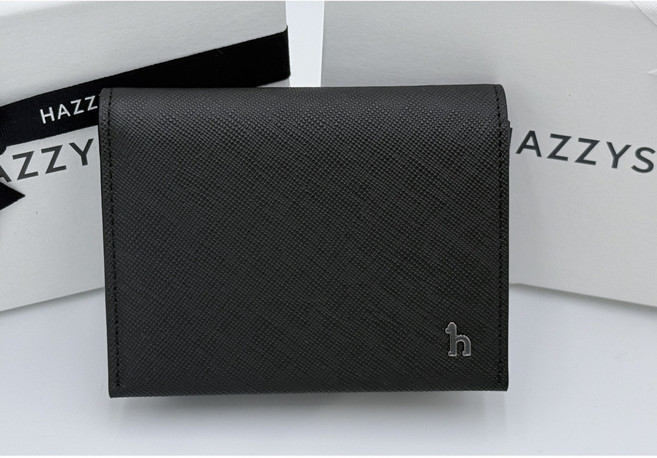 헤지스 Black 배색포인트 소가죽 남성 명함지갑 (선물포장)
