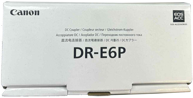 Canon DR-E6P 直流電耦合器 相機電源供應器 適用多款 Canon 相機型號 穩定供電 延長電池壽命, 1個