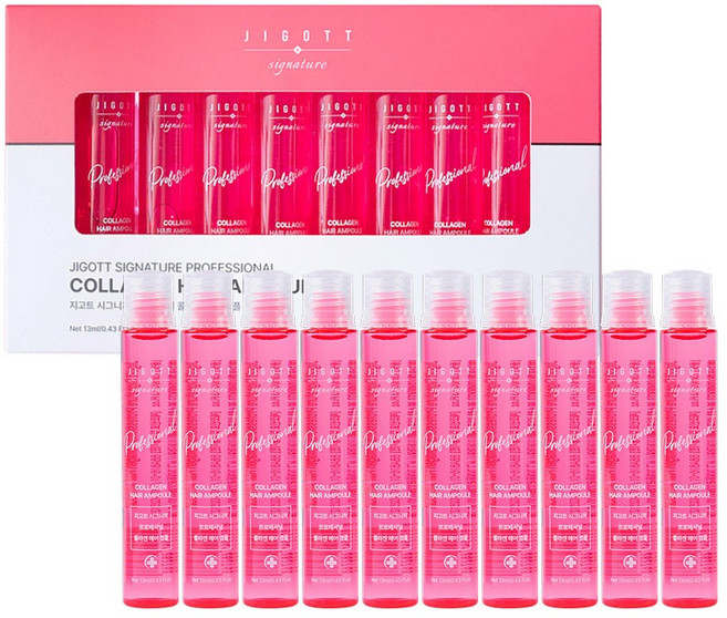 지고트 극손상 헤어앰플 시그니처 프로페셔널 콜라겐 손상모 복구 1세트 10개입, 13ml, 10개