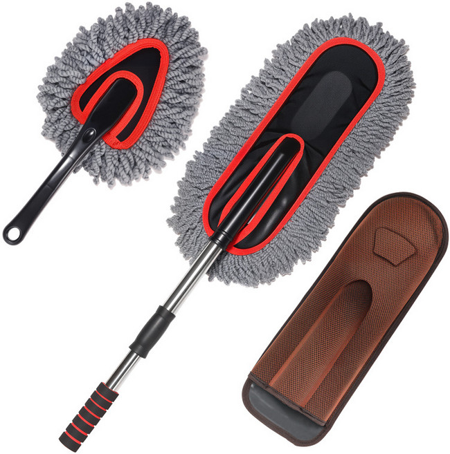 씨티엔 차량 먼지털이 세트 초미세 브러쉬 극세사 길이조절, 1세트