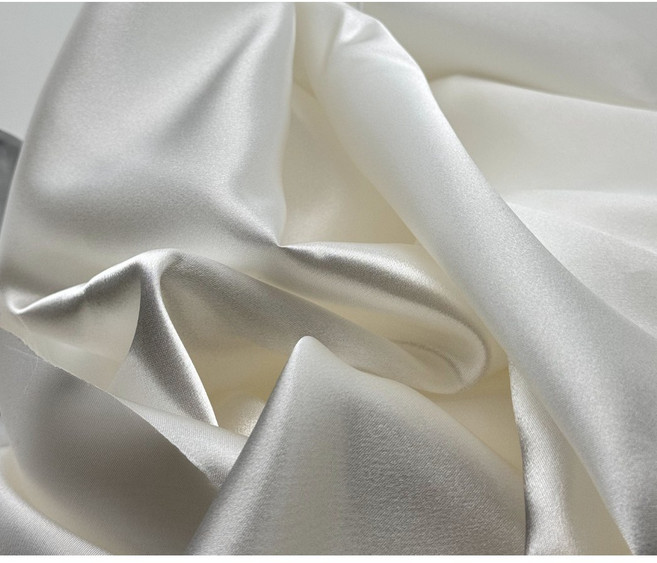 고급 공단 도톰 원단 광폭 광택 폴리 드레스 웨딩 배경 돌상 테이블보 선물 보자기, 1개, 화이트