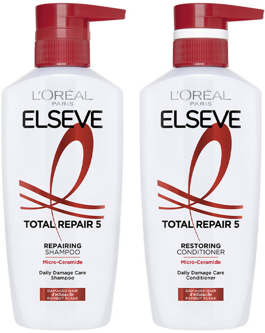 로레알파리 토탈리페어5 샴푸 400ml+컨디셔너 375ml 2종세트, 1세트