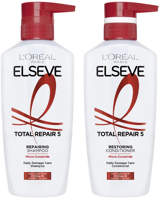 로레알파리 토탈리페어5 샴푸 400ml+컨디셔너 375ml 2종세트, 1세트 - 쿠팡