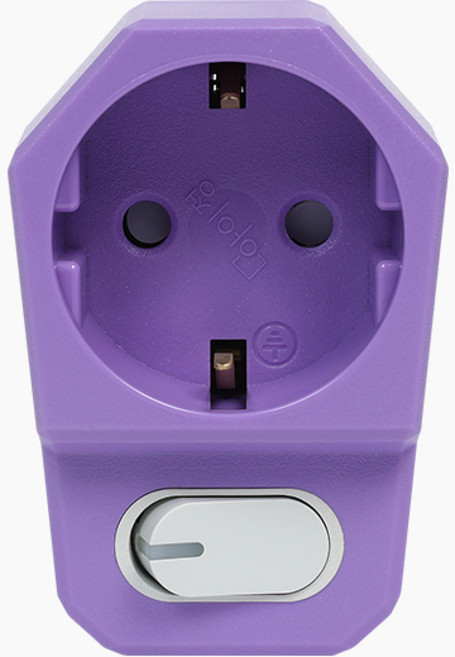 아이정 더좋은 멀티탭 추천 개별 1구 스위치 콘센트, 0.1cm, 퍼플, 1개