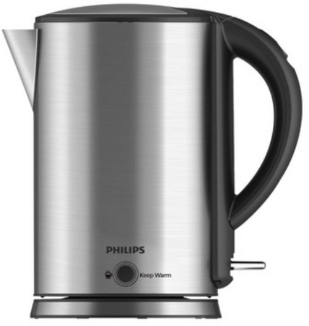 필립스 무선 전기포트 비바 컬렉션 시리즈 1.7L 메탈 실버, 1.7리터 HD9316/03