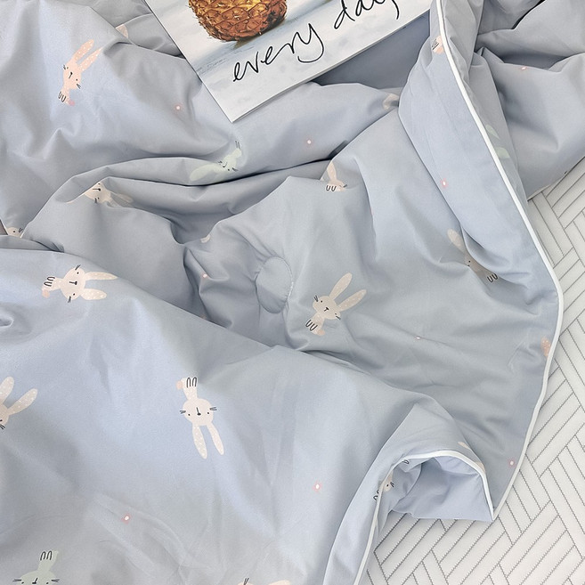 25new 아이스 쿨 냉감이불 차르르 실크촉감 쿨링 차가운 냉장고 얇은 여름 이불 SS, 토토 블루