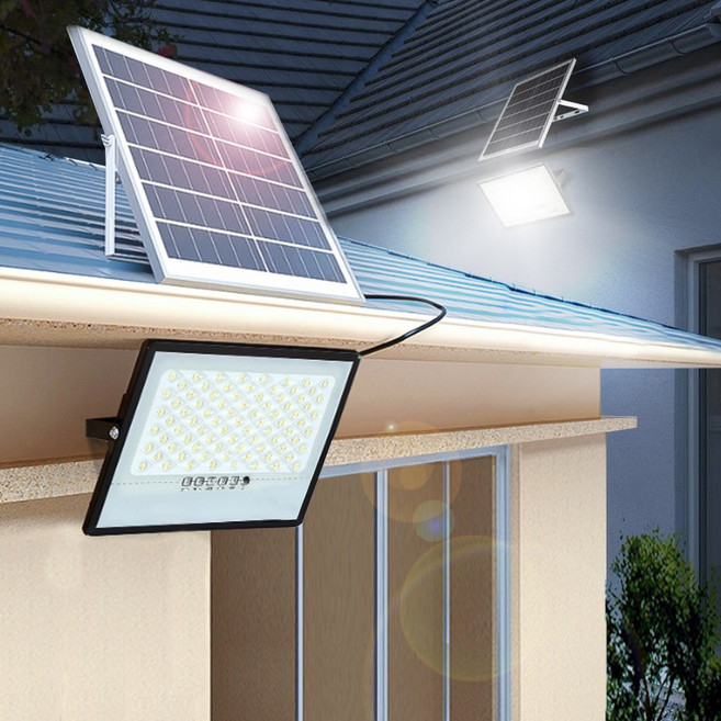 태양광 투광등 가로등 태양열 투광기 조명 야외등 벽등 LED 간판조명, 01. 태양광 30구 투광등(30W)_흰빛