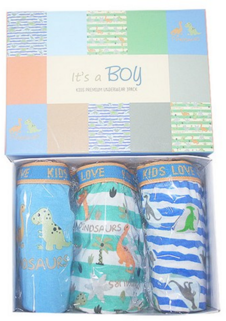 남아용 밴드삼각팬티 3종세트 밴드602 공룡