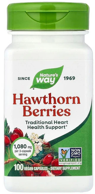 Nature's Way 산사나무 베리 비건 캡슐 100정(캡슐 1정당 0.36mg) NWY-14100, 1, 100정 - 쿠팡