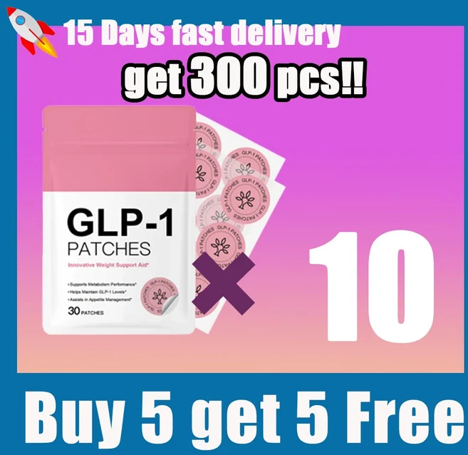 GLP-1 바디 패치 식욕 조절 및 신진대사 지원을 위한 30개 패치 식물 기반 포뮬러, 02 Buy 5 Get 5 Free