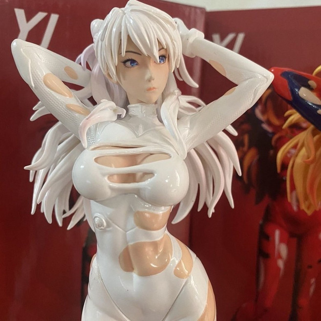 에반게리온 애니메이션 굿즈 메카 아스카 GK 피규어 미녀 조각상 트렌디한 장난감 선물., 레드 아스카