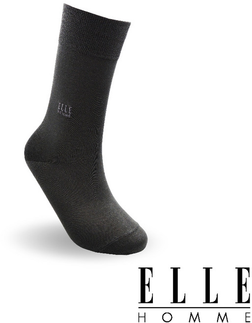 【ELLE HOMME】英倫絲光紳士襪 男襪 長襪 棉襪 舒適透氣