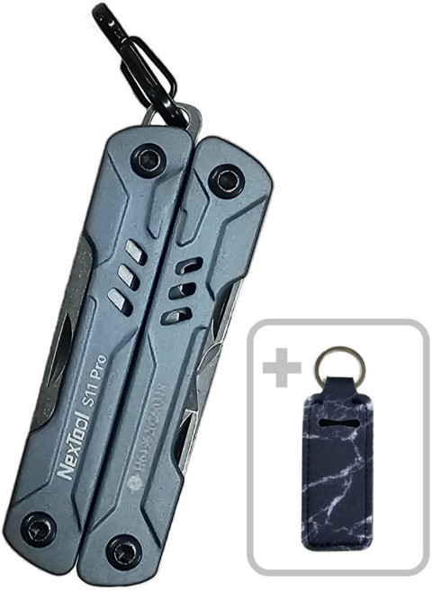 넥스툴 미니 세일러 S11 PRO 멀티툴 + 카라비너 파우치 증정 [한강사 A/S가능 시리얼 넘버], 1개