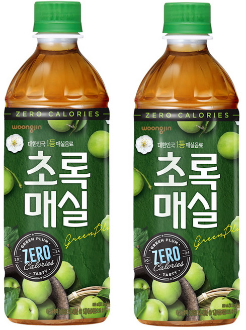초록매실 제로, 500ml, 2개