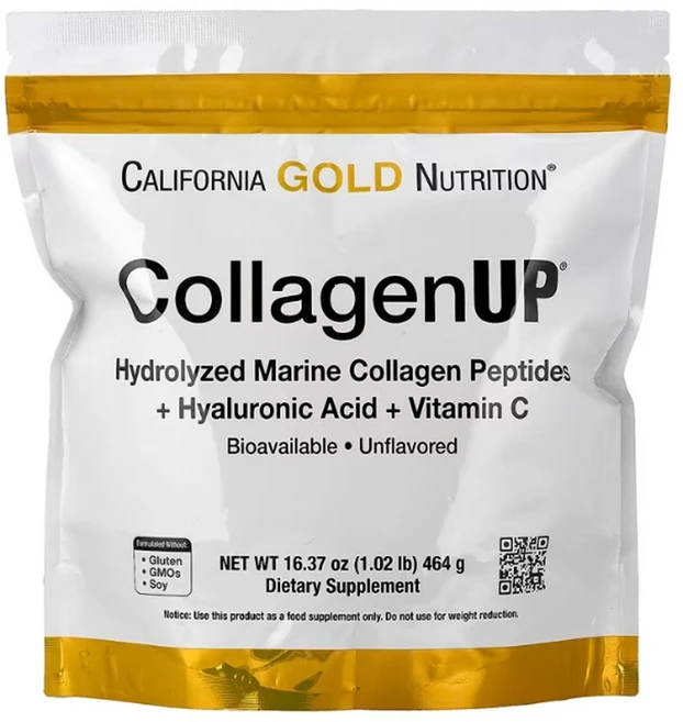 CGN 캘리포니아 골드 뉴트리션 해양 가수분해 콜라겐 업 히알루론산 비타민C 무향맛 분말 464g X 3통, 3개 - 쿠팡