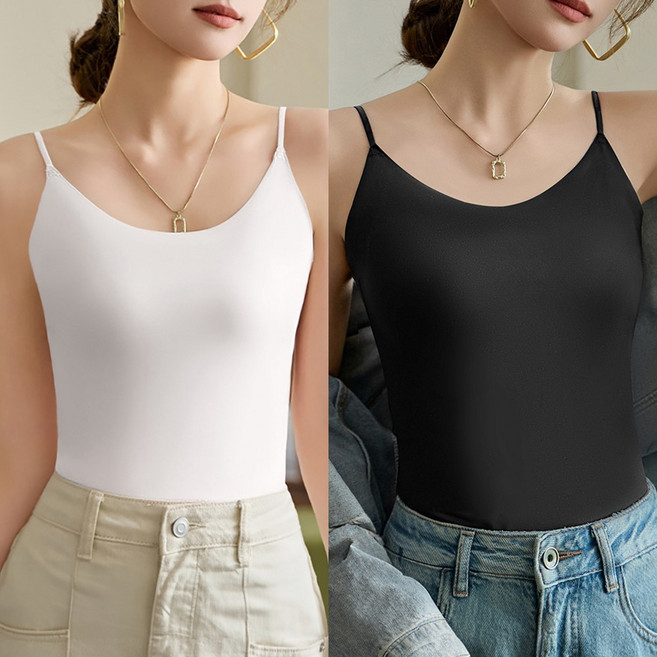 희야홈 심리스 롱 끈나시 기본 나시 끈조절 2종세트