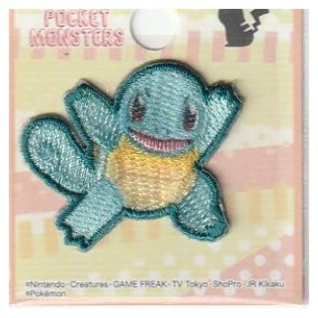 이나가키 패션 포켓몬 와펜 스티커 아이론 접착 양용 제니가메 POS002