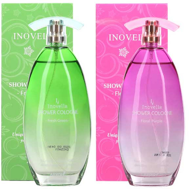 이노벨라 에리쉬 샤워코롱 후레쉬그린+후로랄퍼플, 2개, 150ml