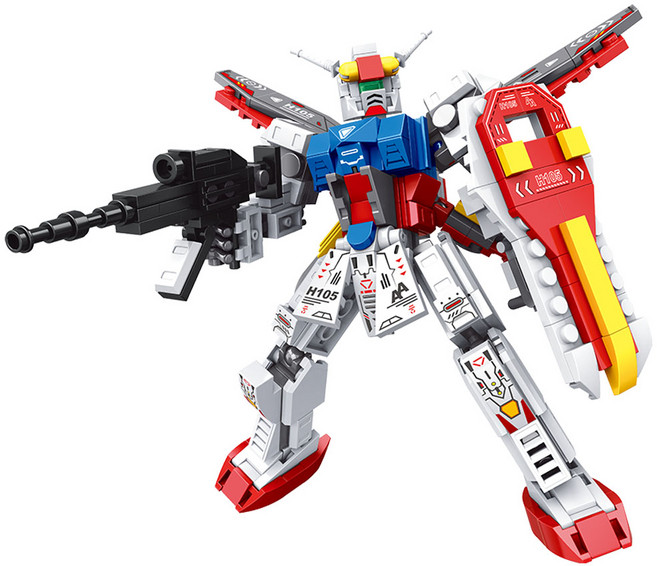 토브릭 슈퍼 로보트 로봇 변신 합체 블럭 남아 어린이 단체 장난감 선물, 1개