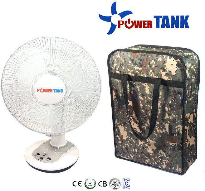 (국내당일출고) 파워탱크 12인치 DC 선풍기 + 전용수납가방 ( 12v 220v 겸용 및 USB전원선 포함) 사계절 캠핑 차량 차박 낚시 선풍기, 화이트앤그레이, 파워탱크DC캠핑선풍기(12v220v USB선)+수납가방