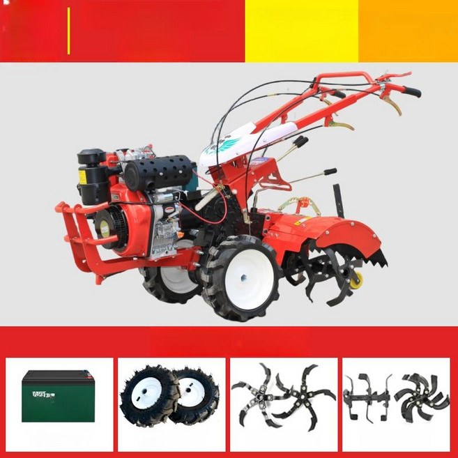 텃밭 경작기 밭가는기계 아세아 휴립기 관리기 성형기 가솔린 주말농장 로타리, 195 18마력 중형 자동 전기 시동, 1개