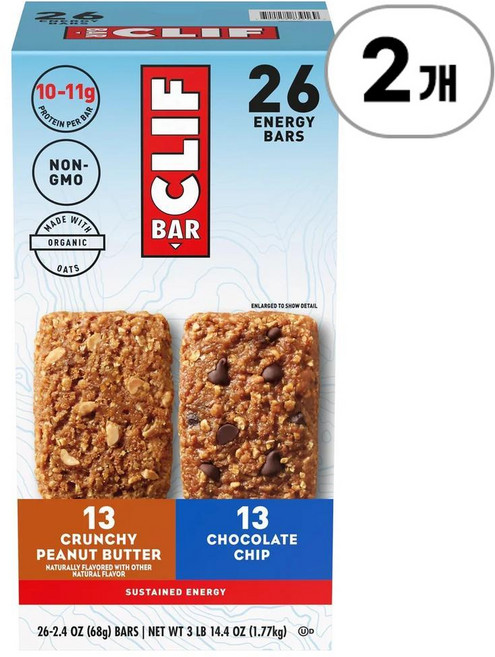 클리프 바 에너지 바 버라이어티 팩 CLIF BAR Energy Bar Variety Pack 1.77kg, 2개