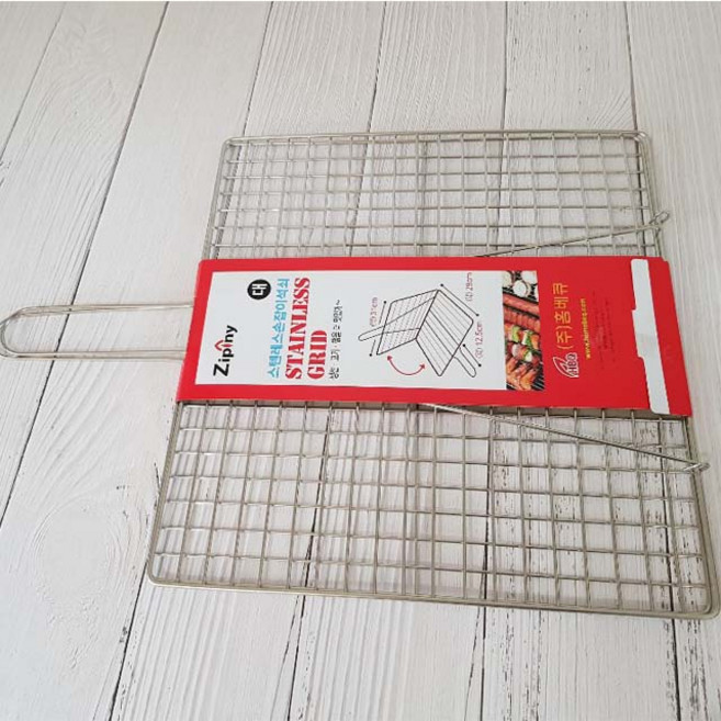 지피니 다용도 스테인레스 손잡이 석쇠 그릴, 1개