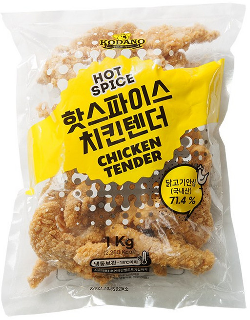푸드올마켓_코다노 핫스파이스 치킨텐더 1kg /냉동, 1개