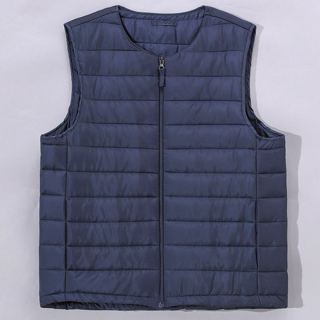 후앙스 지퍼 라운드넥 R넥 초경량 패딩조끼 IDJP-7605