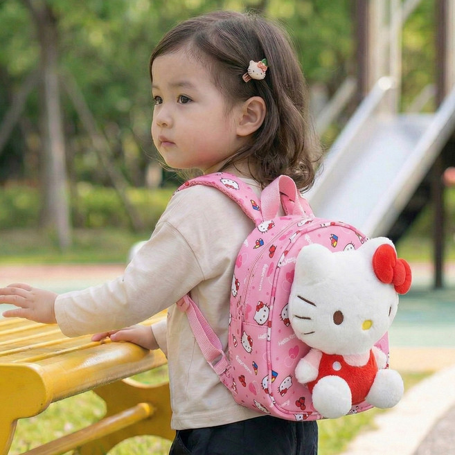 산리오 유아용 미아방지 가방 헬로키티 케릭터 아기 배낭