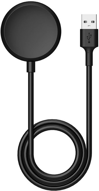 어프리비 갤럭시 워치6 / 워치5 / 워치4 / 워치3 충전 케이블 고속 무선 거치대 충전기 충전독 1m, A타입블랙