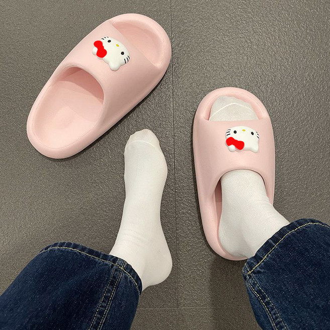 Hello Kitty 涼拖鞋 夏季防滑軟底居家拖鞋, 粉色, 36 - 37