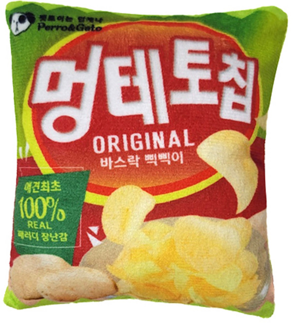 페로가토 강아지 바스락 삑삑이 멍테토칩 인형 장난감, 1개