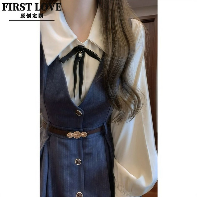 투피스 세트 개화기의상 레이스 의복 졸업식컨셉 러블리