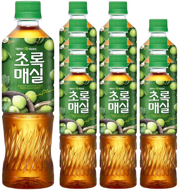 웅진 초록매실 500ml, 12개