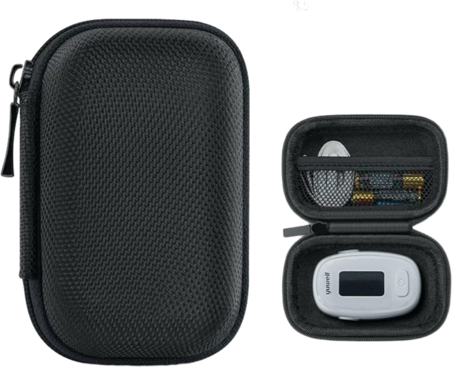 케이스 산소 농도 측정기 손가락 클립 수동계수기 혈중 닥터힐링 초스메이드 휴비딕 옥시미터, 1개, 블랙