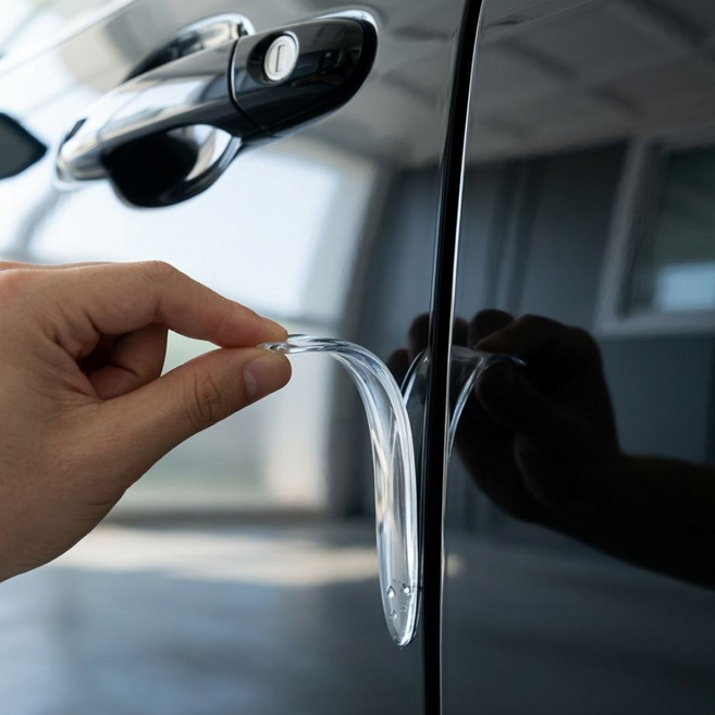 실리콘 자동차 문콕방지 도어가드 보호패드 흔적없는 스크래치 방지 세트 6개입, 1세트, 투명