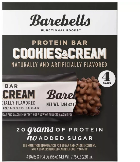 베어벨스 단백질 프로틴 바 쿠키앤 크림 Barebells Nutrition Bars - Cookies & Cream, 55g, 4개 - 쿠팡