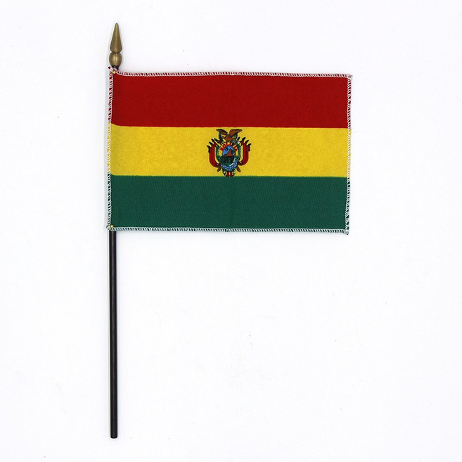 인사동공예 미니 탁상기 깃발 세계 국기 만국기 10x15cm, 1개, 볼리비아