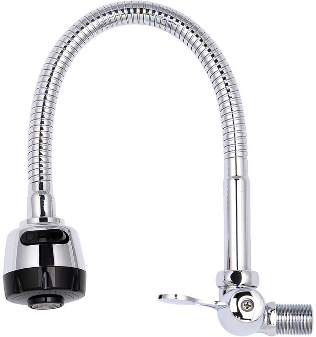 단수 코브라 가로 자바라 주방헤드 씽크대 수도꼭지, 1개