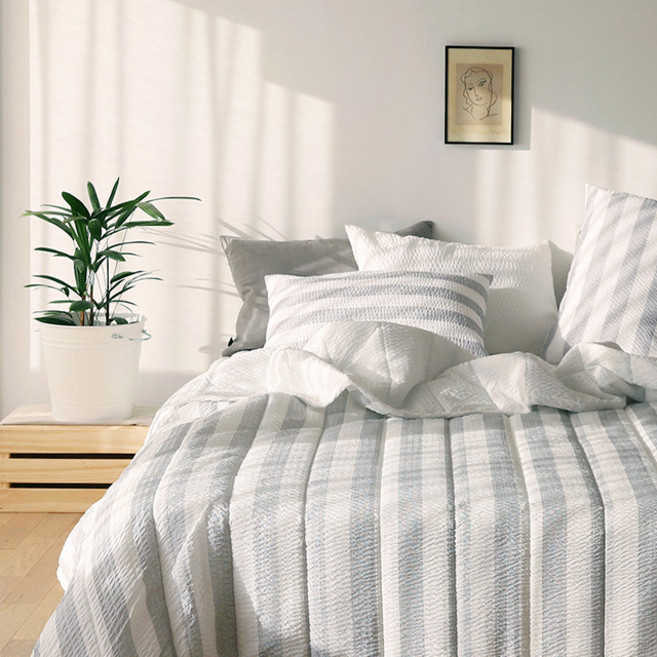 에이트룸 스트라이프 모달 시어서커 여름이불