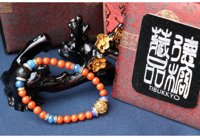 德榕藏品 四川涼山料南紅瑪瑙 柿子紅 10mm圓珠 串珠設計 手鍊