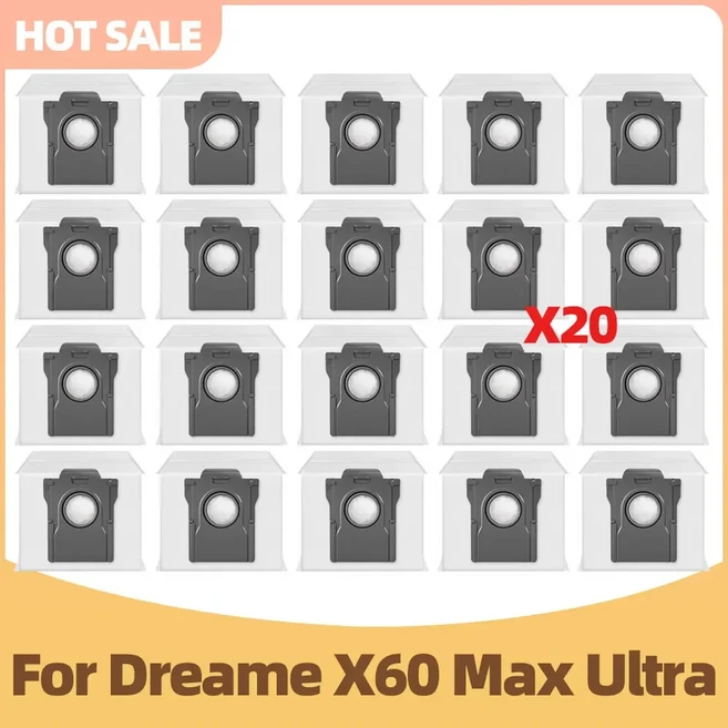 Dreame X60 Max Ultra 완전한 진공 부품 사이드 브러시 먼지 봉투 천 교체 액세서리와 호환 가능, 12 20D