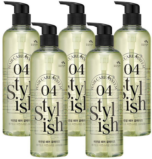 꽃남 헤어케어시스템 에센셜 헤어글레이즈 500ml, 5개