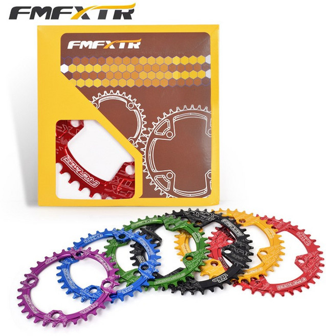 FMFXTR 자전거 싱글 체인링 104BCD 32T 34T 36T 38T, Toothed discs, 104BCD 32T 블루, 1개