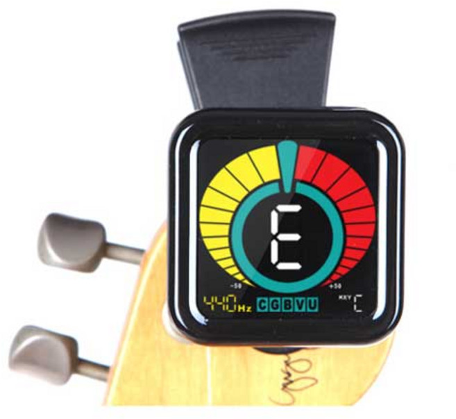 뮤즈텍 블랙스퀘어 튜닝기 기타튜닝기 기타조율기 프리미엄 클립튜너 기타피크 5개 증정, 혼합색상