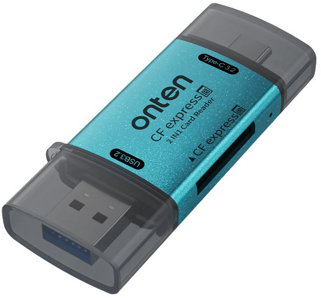 ONTEN CFexpress Type B 讀卡機 USB3.2 Gen 2 10Gbps OTN-CR633, 綠, 1個, OTN-CR633/保固180天