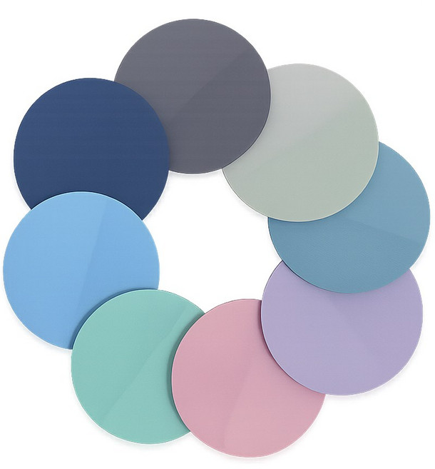 [데스크랩] 반투명 원형 스티키노트 점착메모지, 8색, 1세트, 비비드