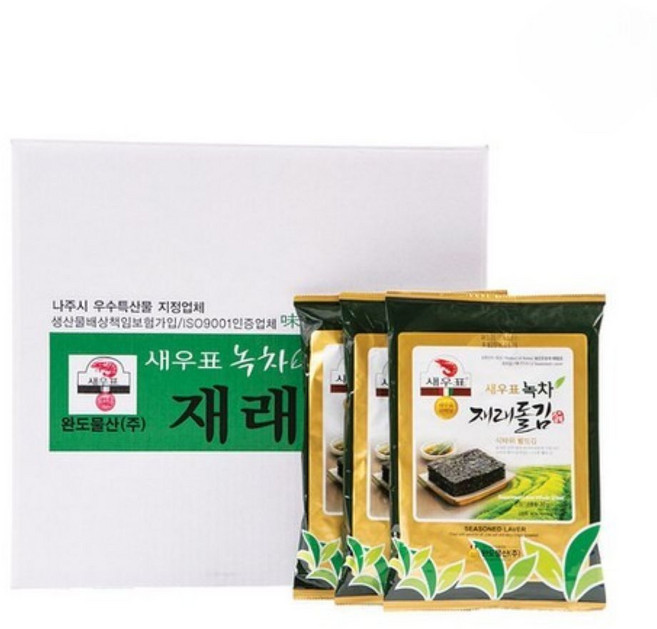 새우표 완도 녹차재래 돌김 전장, 30g, 40개